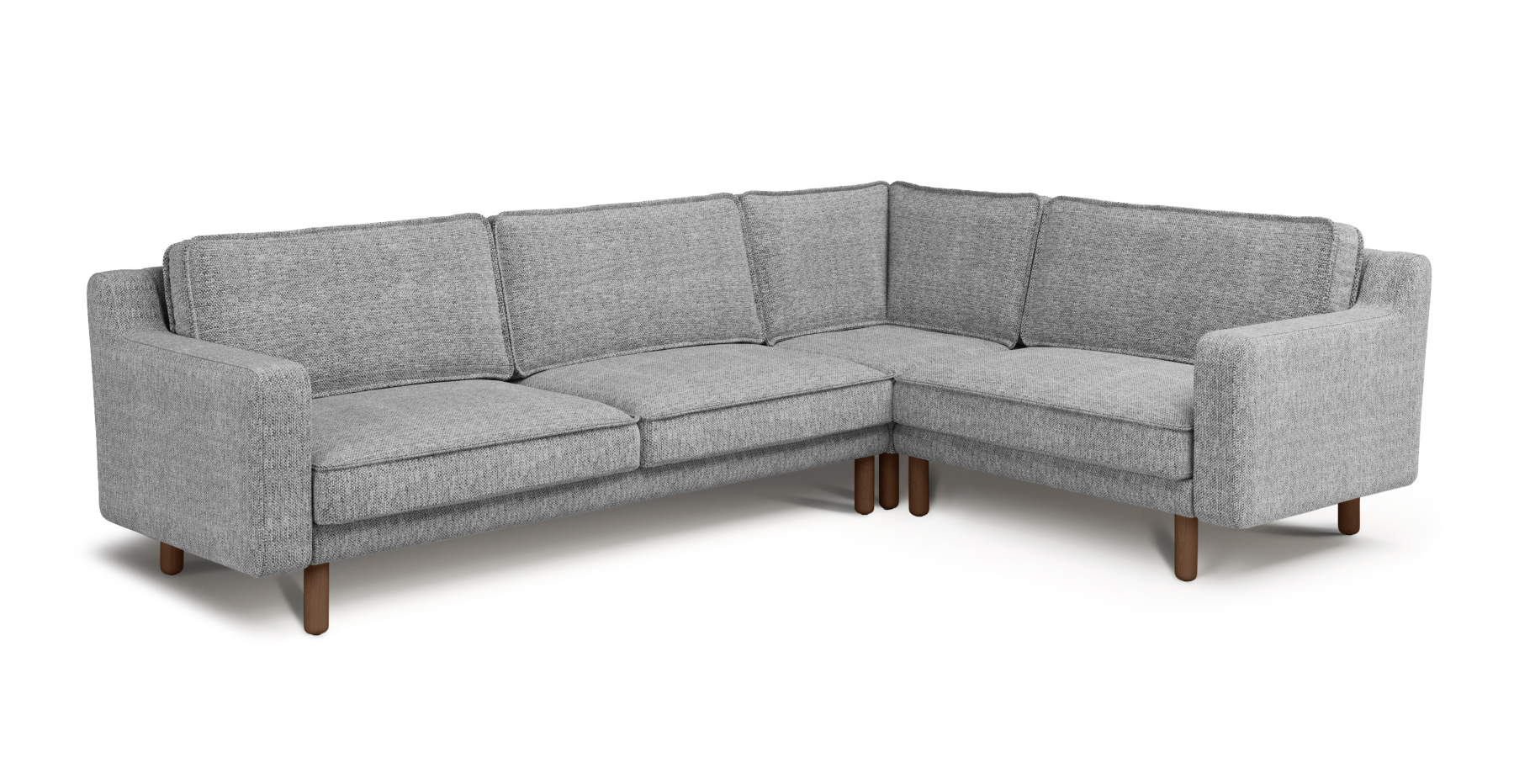 Klem Slim 283 x 203 Köşe Silindir Ahşap Ayak - Doğal Doku