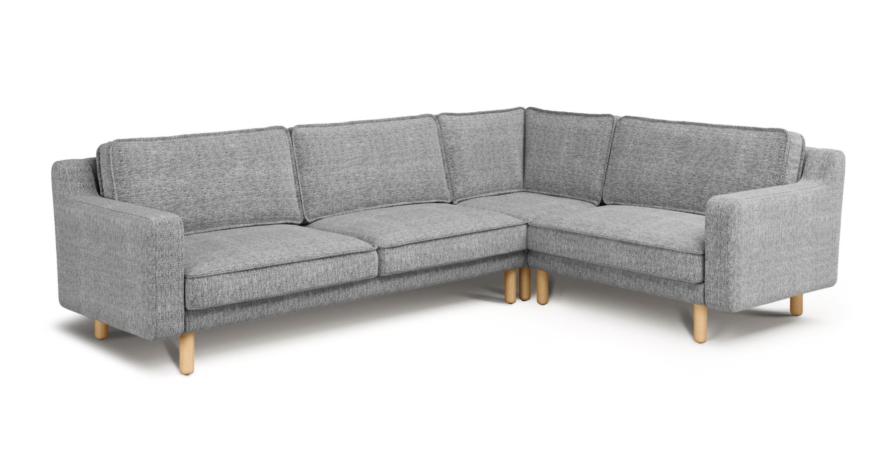 Klem Slim 283 x 203 Köşe Silindir Ahşap Ayak - Doğal Doku