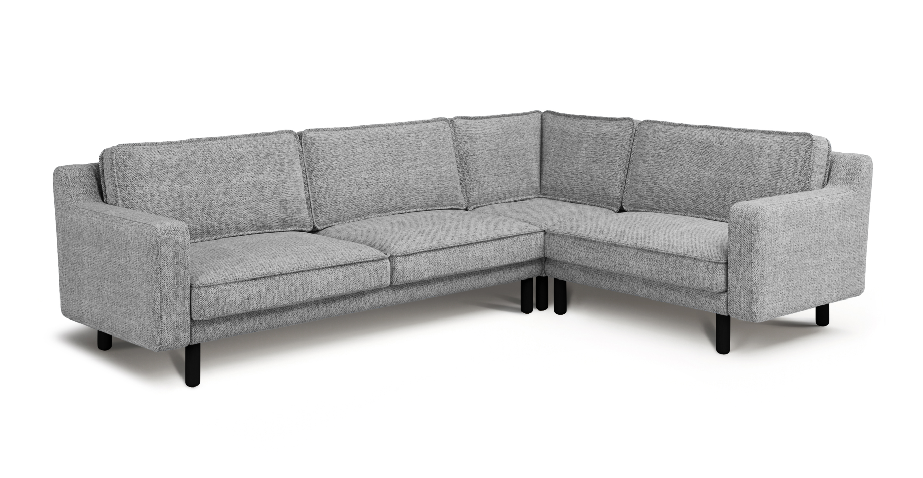 Klem Slim 283 x 203 Köşe Silindir Ahşap Ayak - Doğal Doku