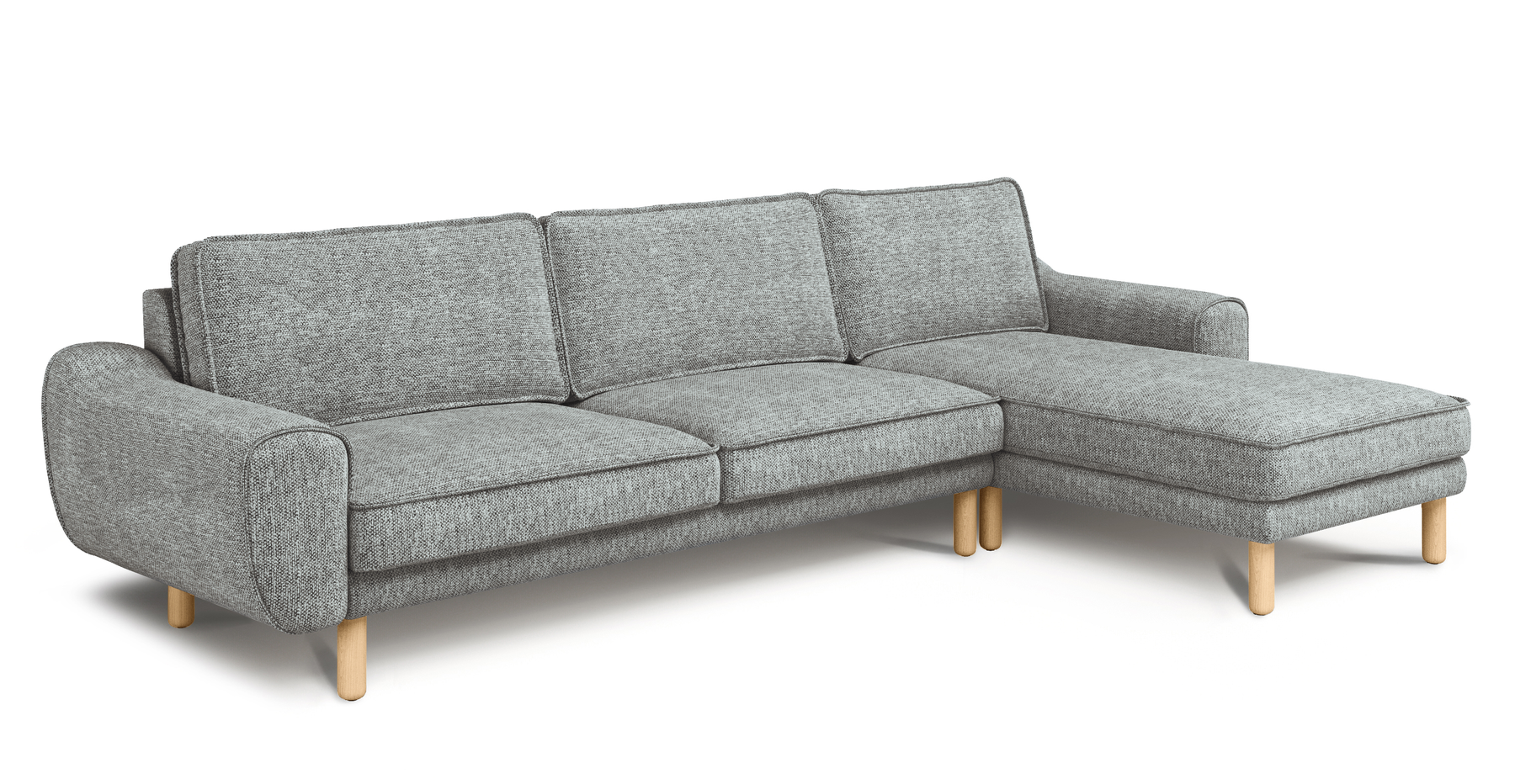 Klem 306 x 171 Köşe Silindir Ahşap Ayak - Doğal Doku