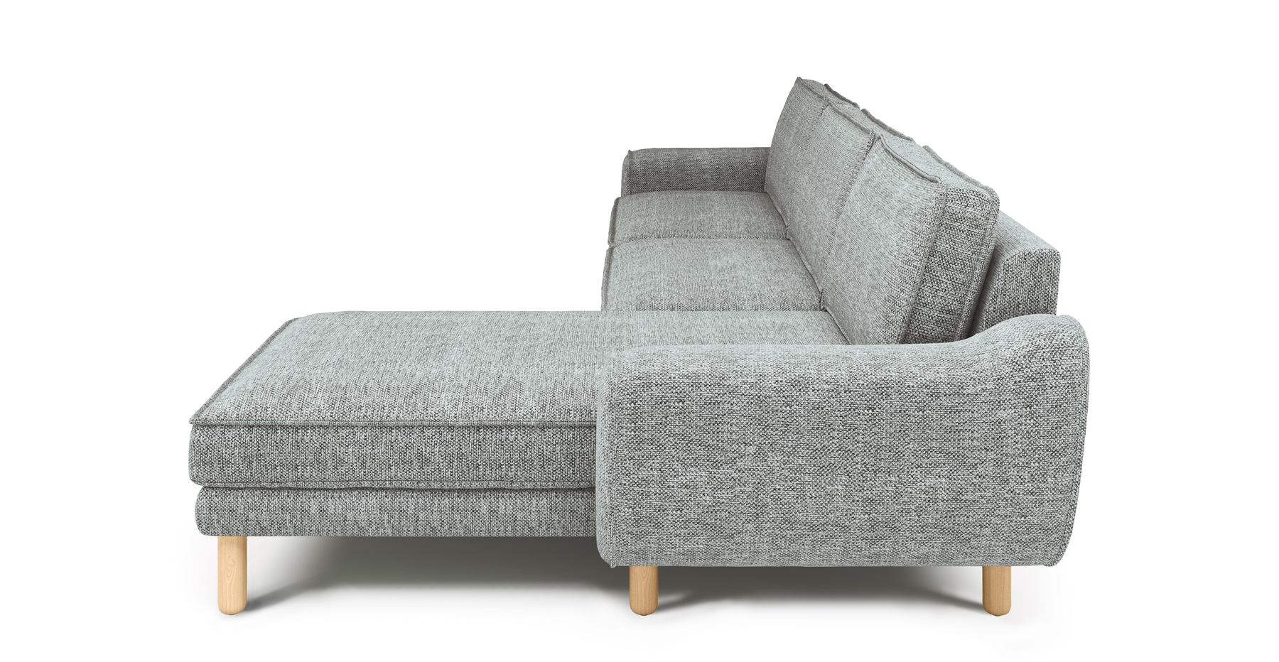 Klem 306 x 171 Köşe Silindir Ahşap Ayak - Doğal Doku