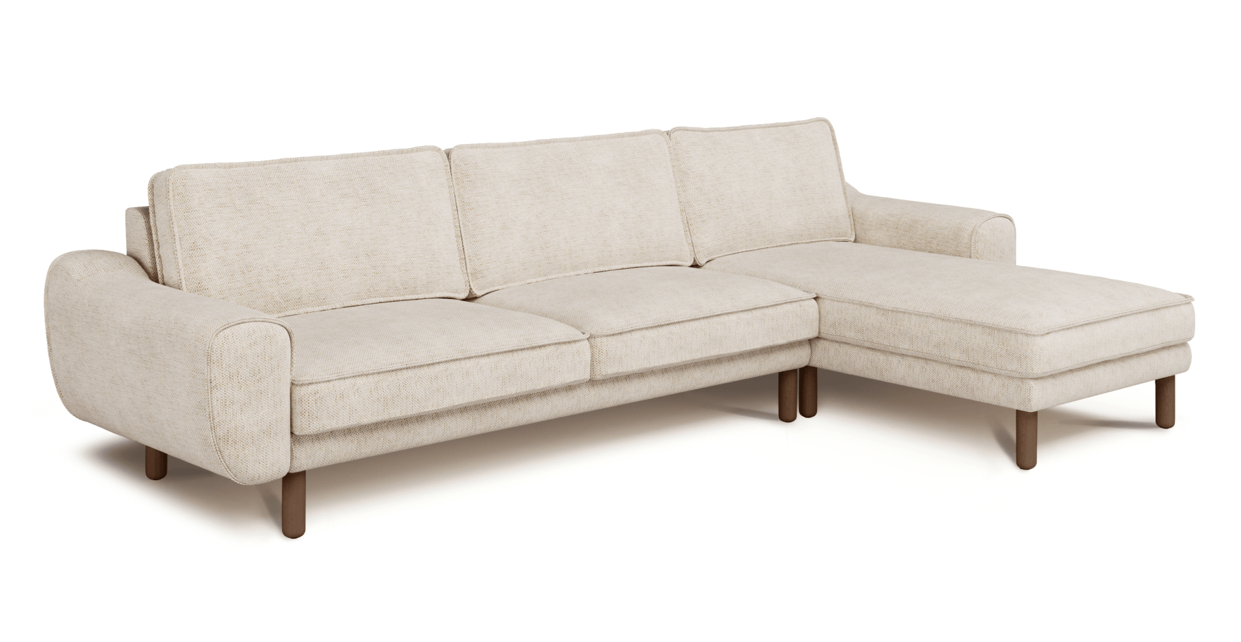Klem 306 x 171 Köşe Silindir Ahşap Ayak - Doğal Doku