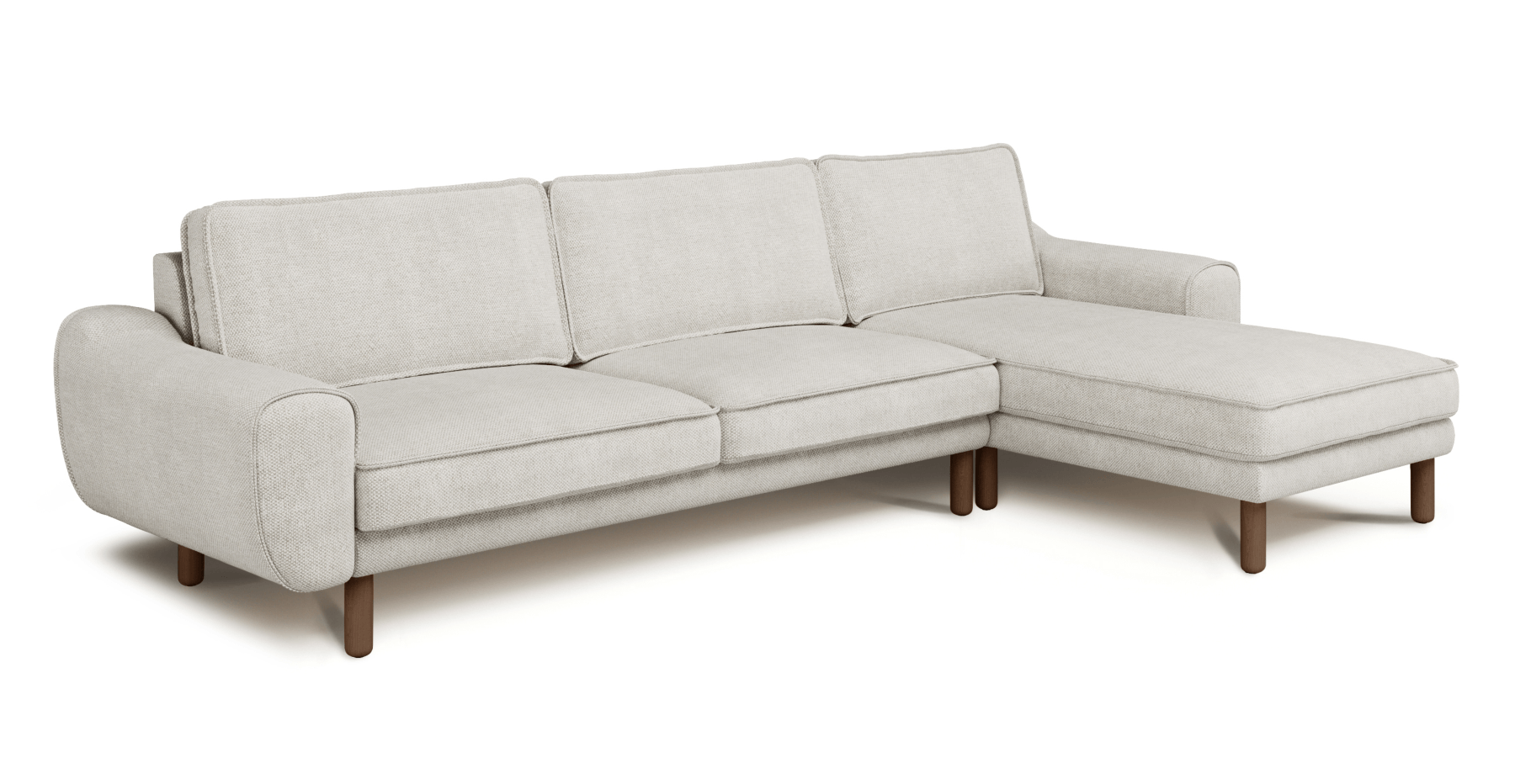 Klem 306 x 171 Köşe Silindir Ahşap Ayak - Doğal Doku