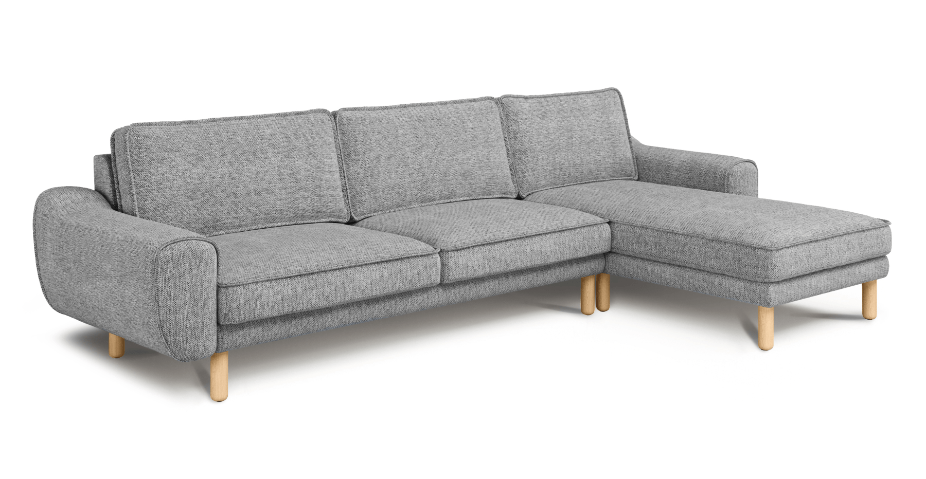 Klem 306 x 171 Köşe Silindir Ahşap Ayak - Doğal Doku
