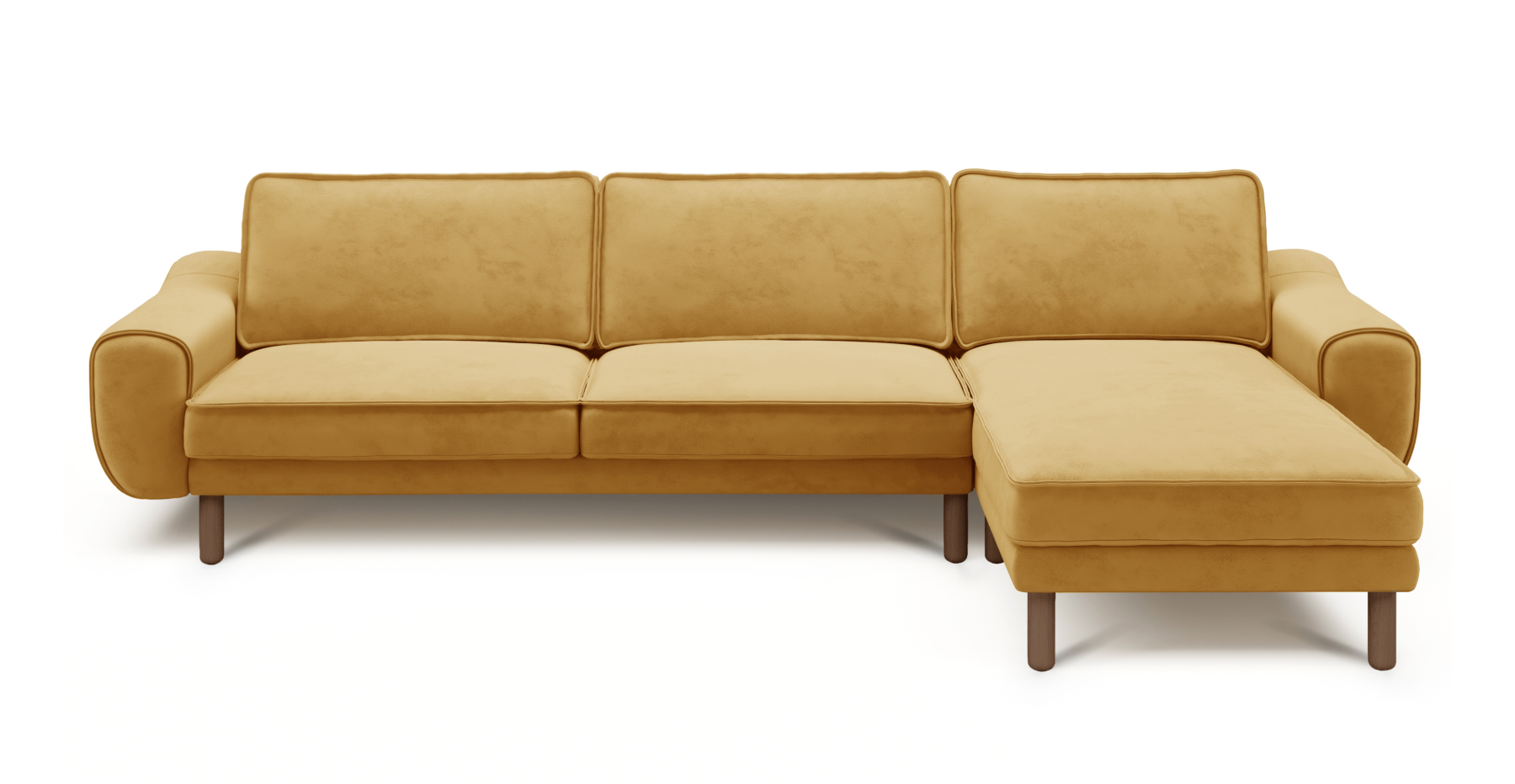 Klem 306 x 171 Köşe Silindir Ahşap Ayak - Dokuma Kadife