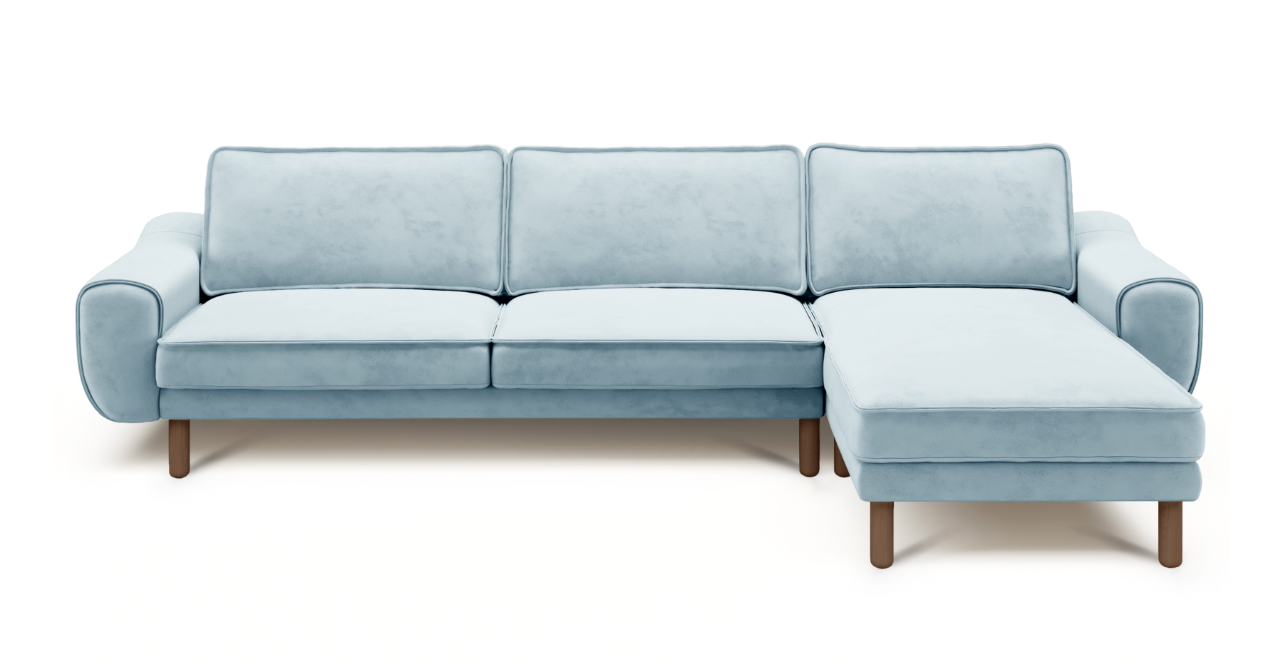 Klem 306 x 171 Köşe Silindir Ahşap Ayak - Dokuma Kadife