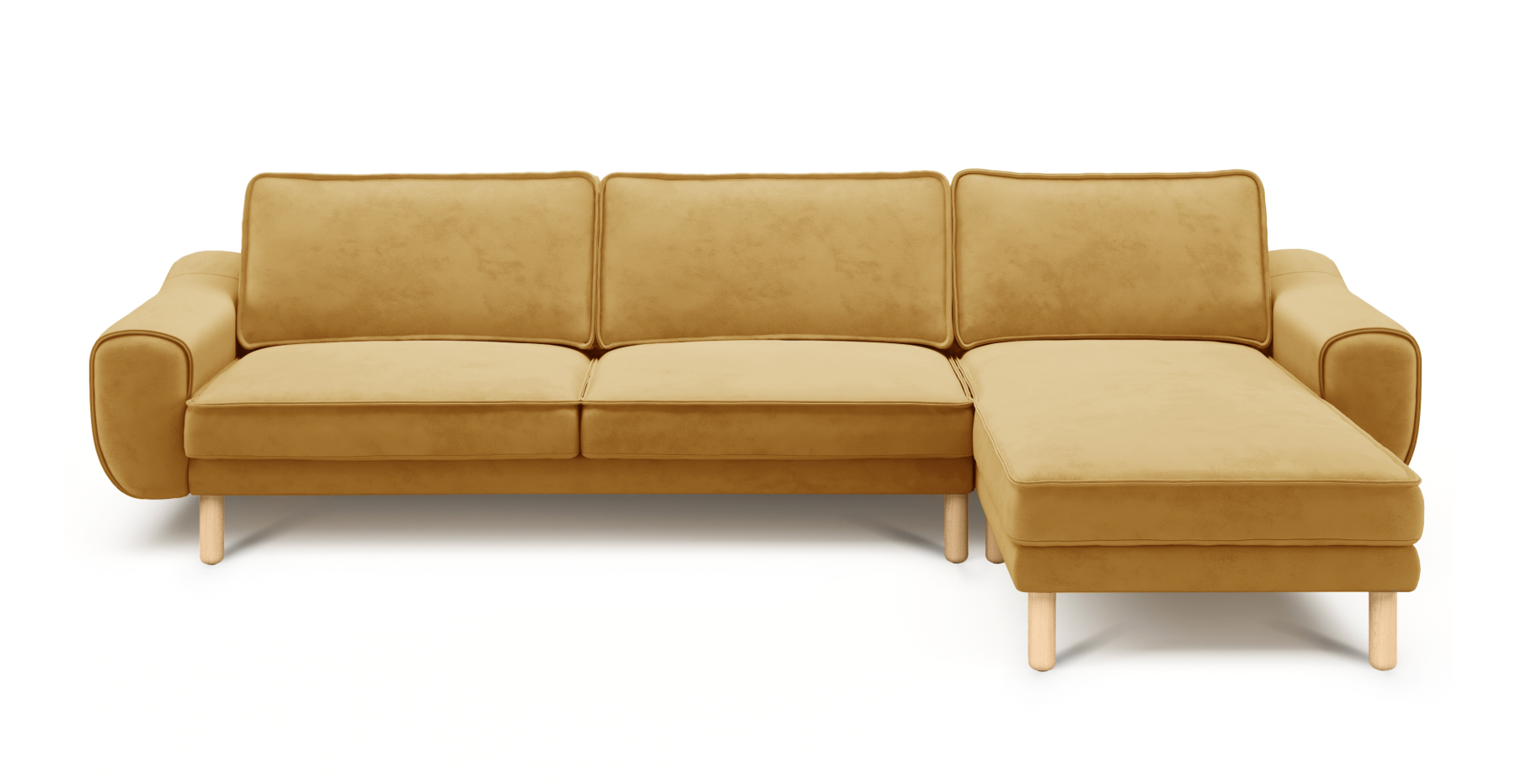 Klem 306 x 171 Köşe Silindir Ahşap Ayak - Dokuma Kadife