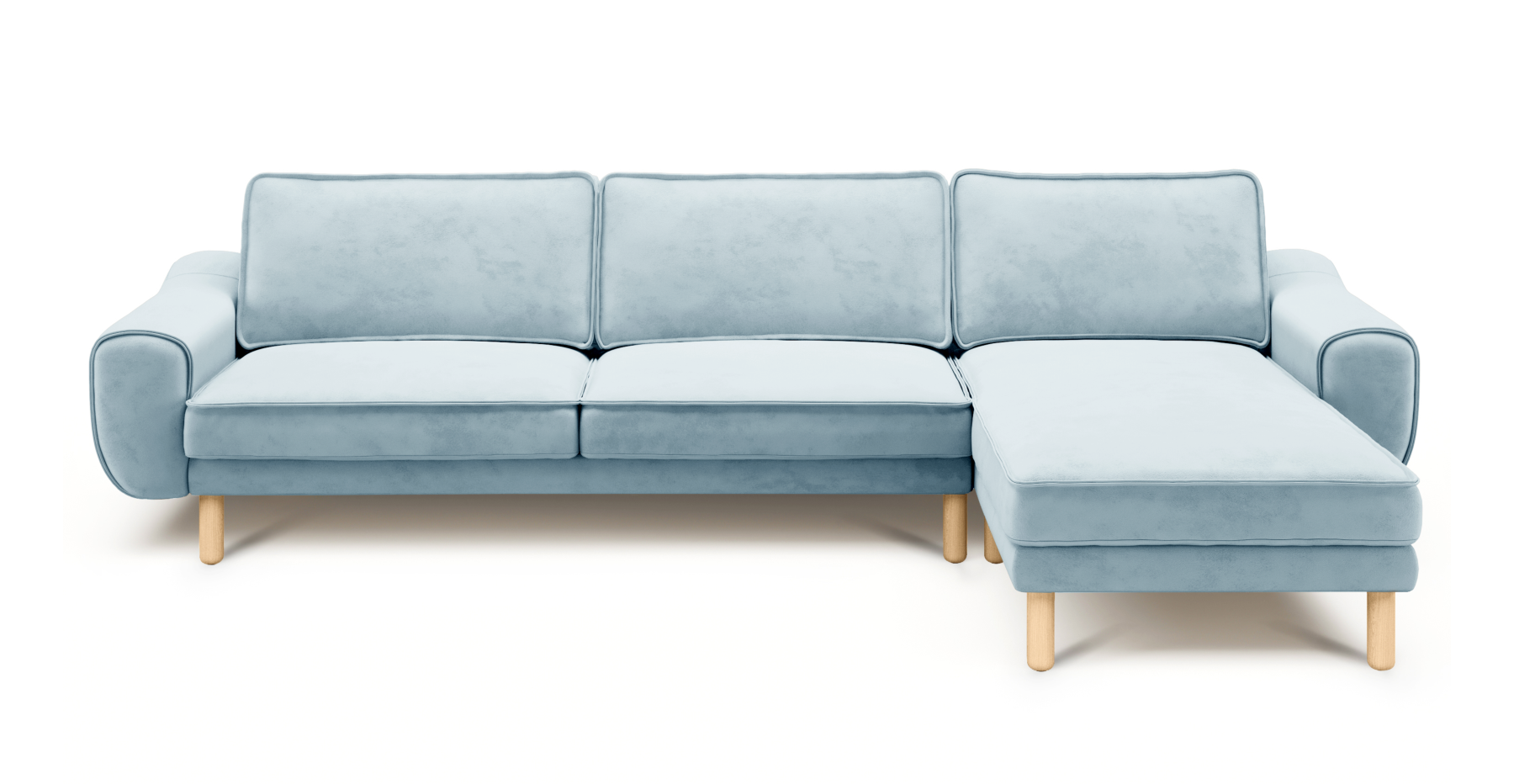 Klem 306 x 171 Köşe Silindir Ahşap Ayak - Dokuma Kadife