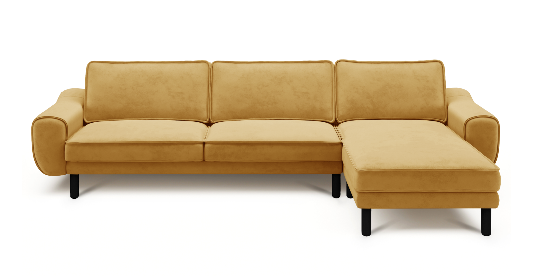 Klem 306 x 171 Köşe Silindir Ahşap Ayak - Dokuma Kadife
