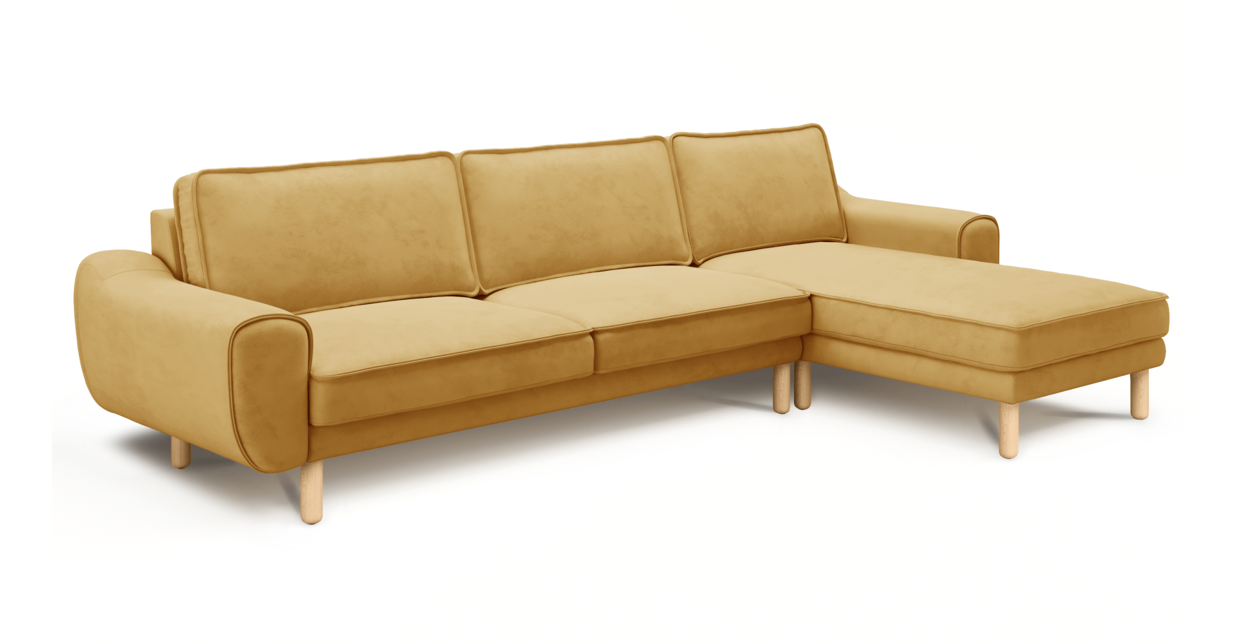 Klem 306 x 171 Köşe Silindir Ahşap Ayak - Dokuma Kadife