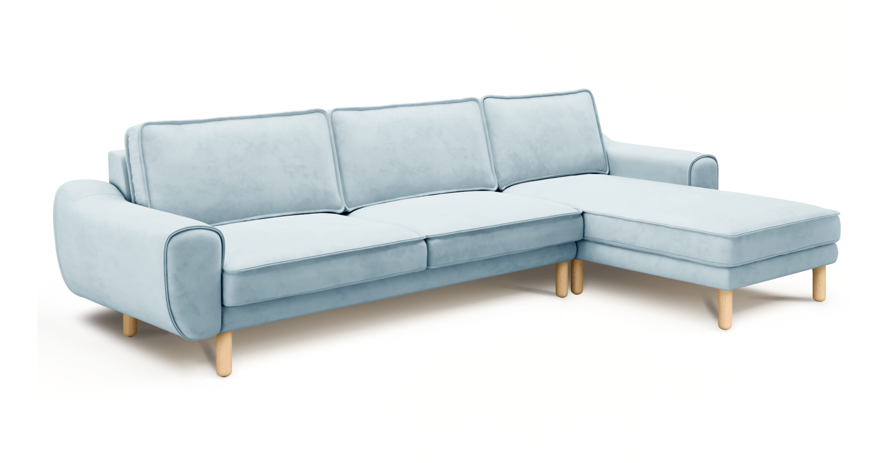 Klem 306 x 171 Köşe Silindir Ahşap Ayak - Dokuma Kadife