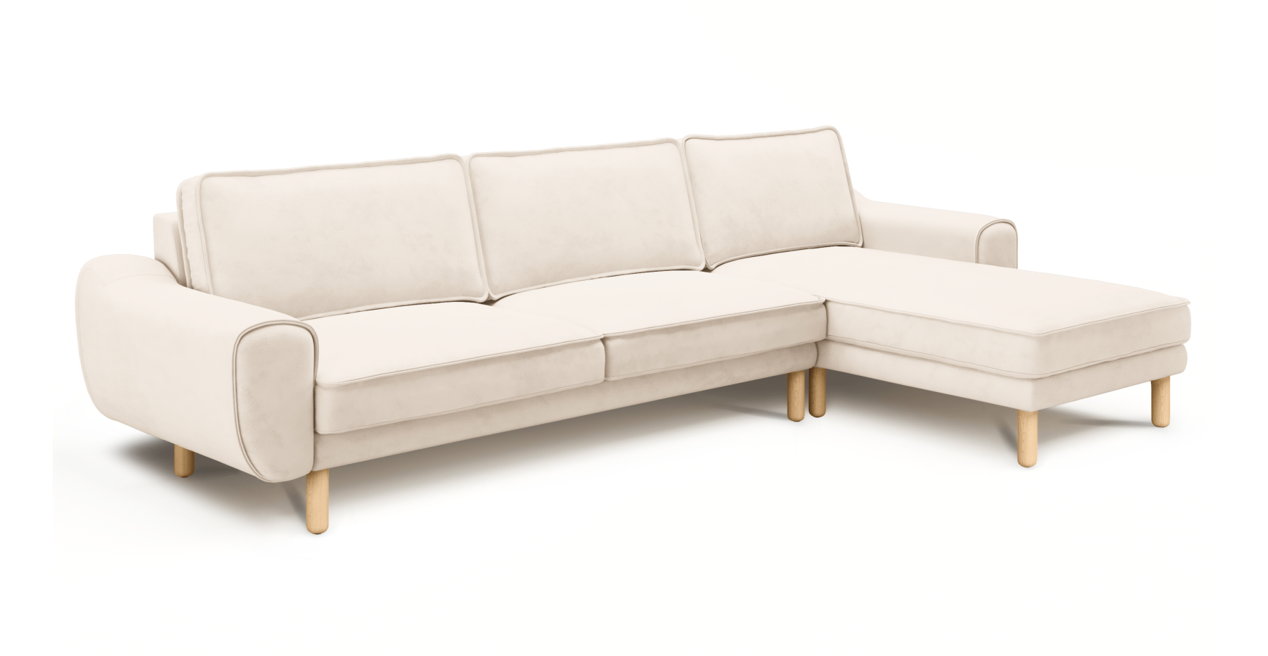 Klem 306 x 171 Köşe Silindir Ahşap Ayak - Dokuma Kadife