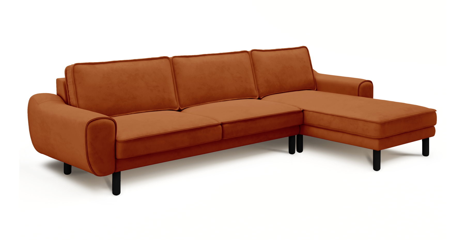 Klem 306 x 171 Köşe Silindir Ahşap Ayak - Dokuma Kadife