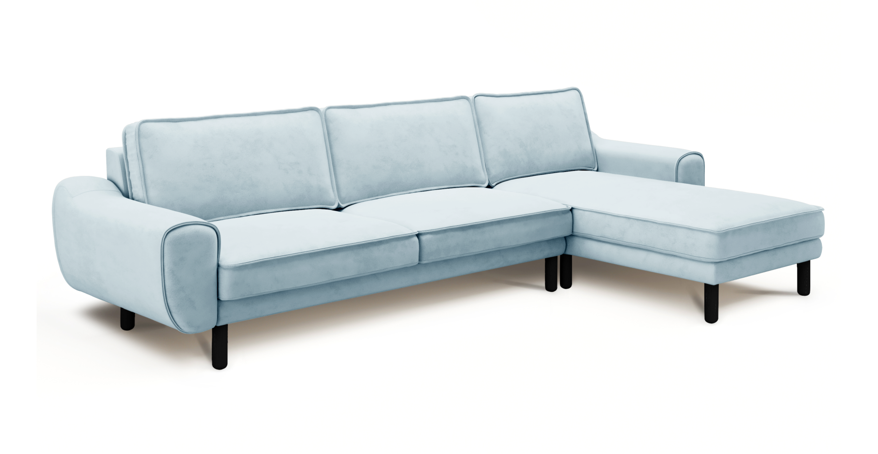 Klem 306 x 171 Köşe Silindir Ahşap Ayak - Dokuma Kadife