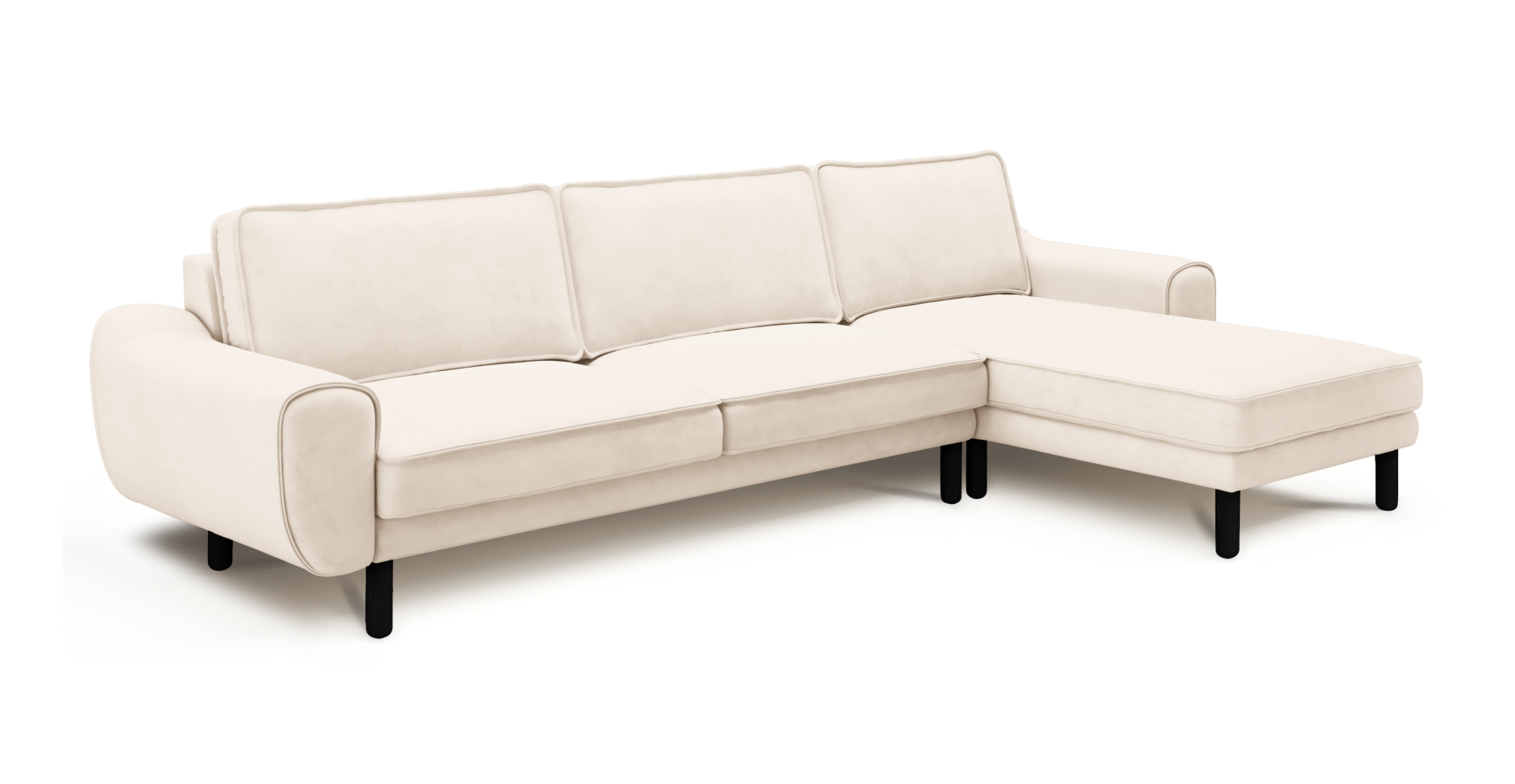 Klem 306 x 171 Köşe Silindir Ahşap Ayak - Dokuma Kadife
