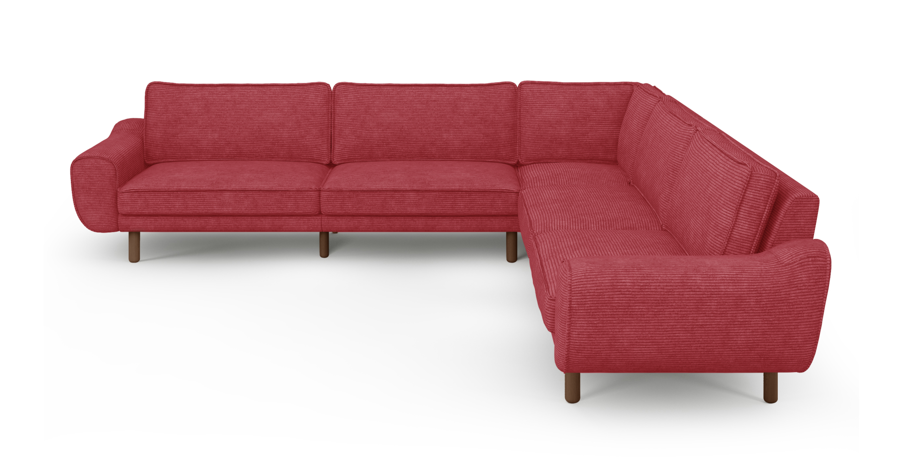 Klem 310 x 264 Köşe Silindir Ahşap Ayak - Fitilli Kadife