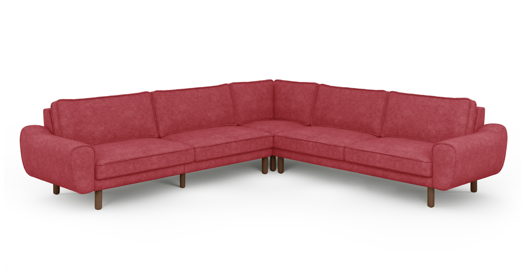Klem 310 x 264 Köşe Silindir Ahşap Ayak - Fitilli Kadife