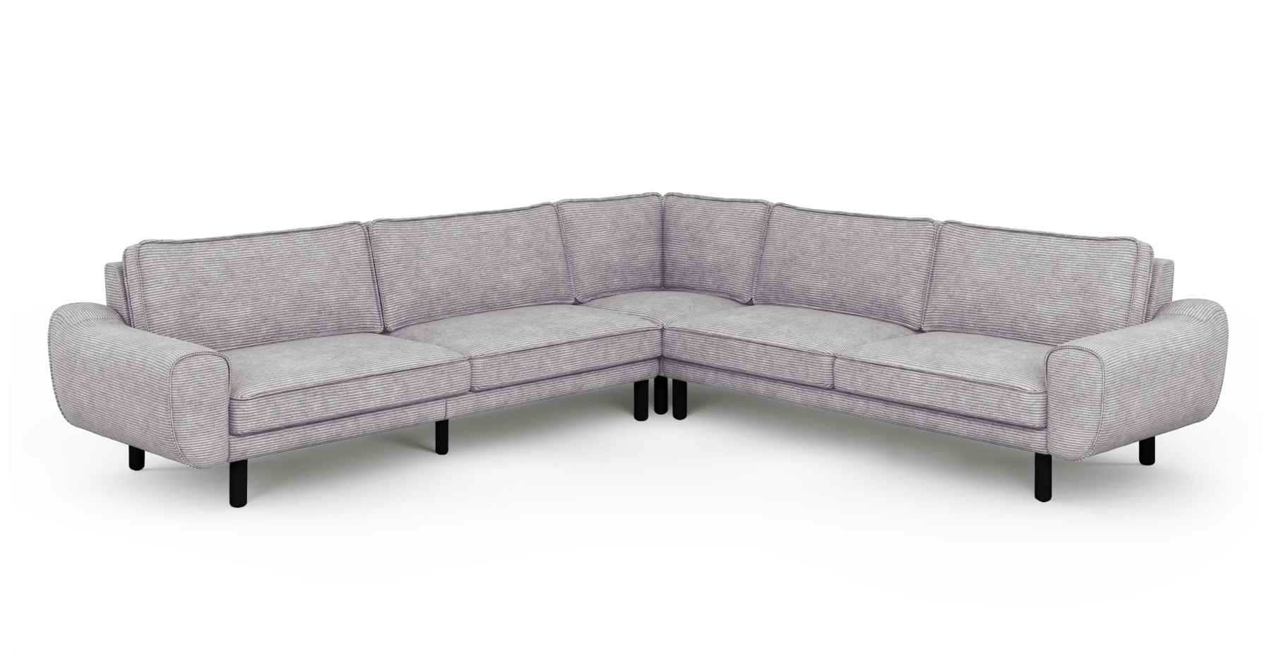 Klem 310 x 264 Köşe Silindir Ahşap Ayak - Fitilli Kadife