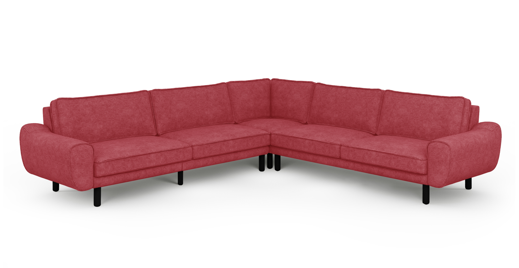 Klem 310 x 264 Köşe Silindir Ahşap Ayak - Fitilli Kadife