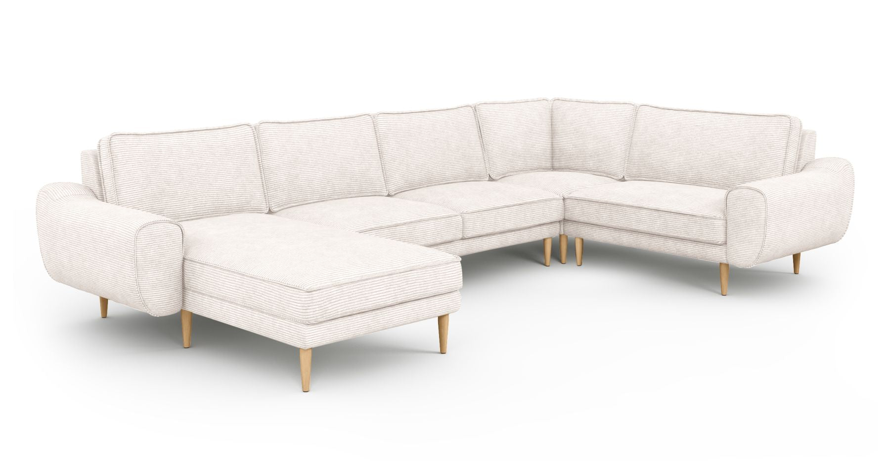 Klem 346 x 210 Köşe Ahşap Ayak - Fitilli Kadife
