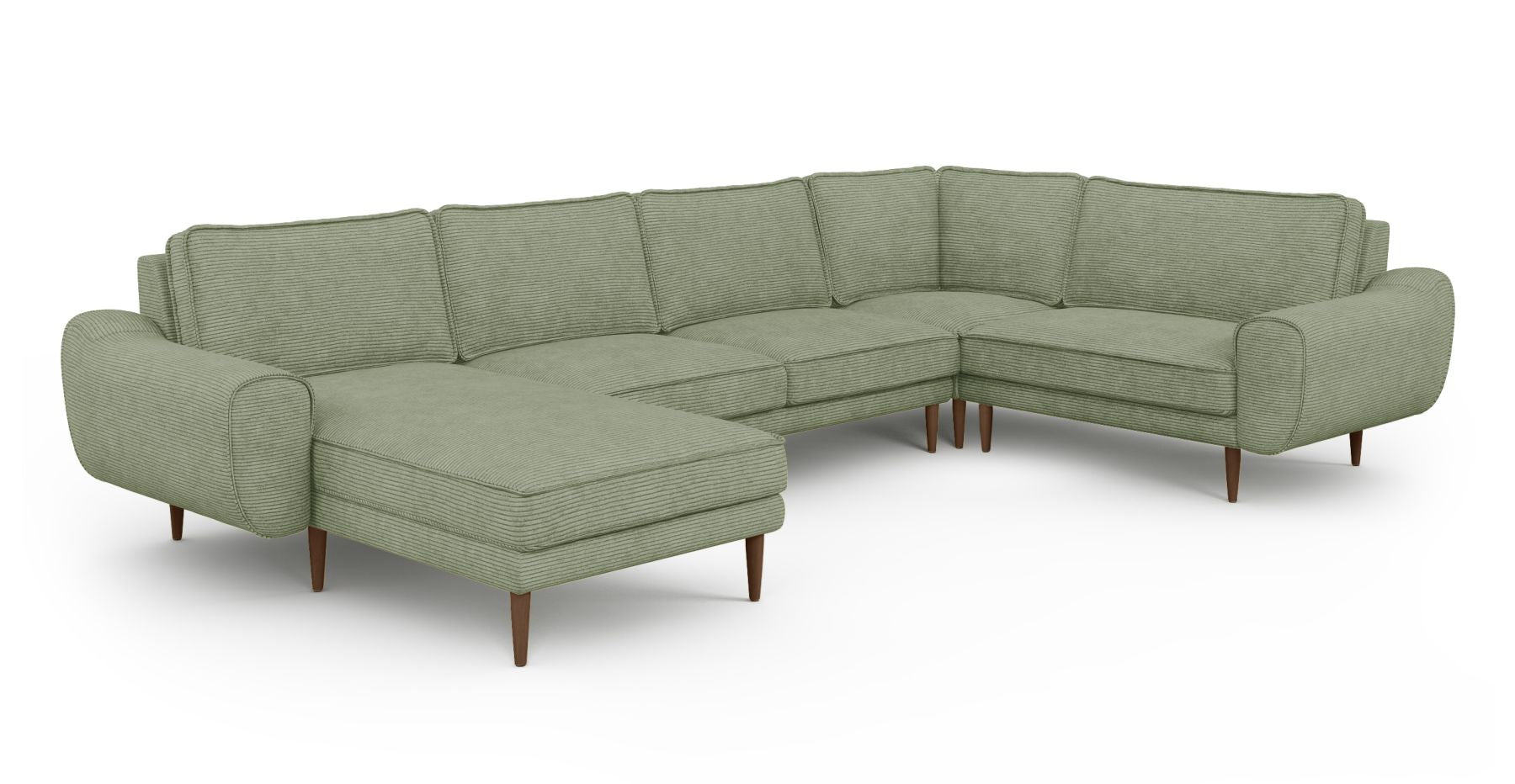 Klem 346 x 210 Köşe Ahşap Ayak - Fitilli Kadife