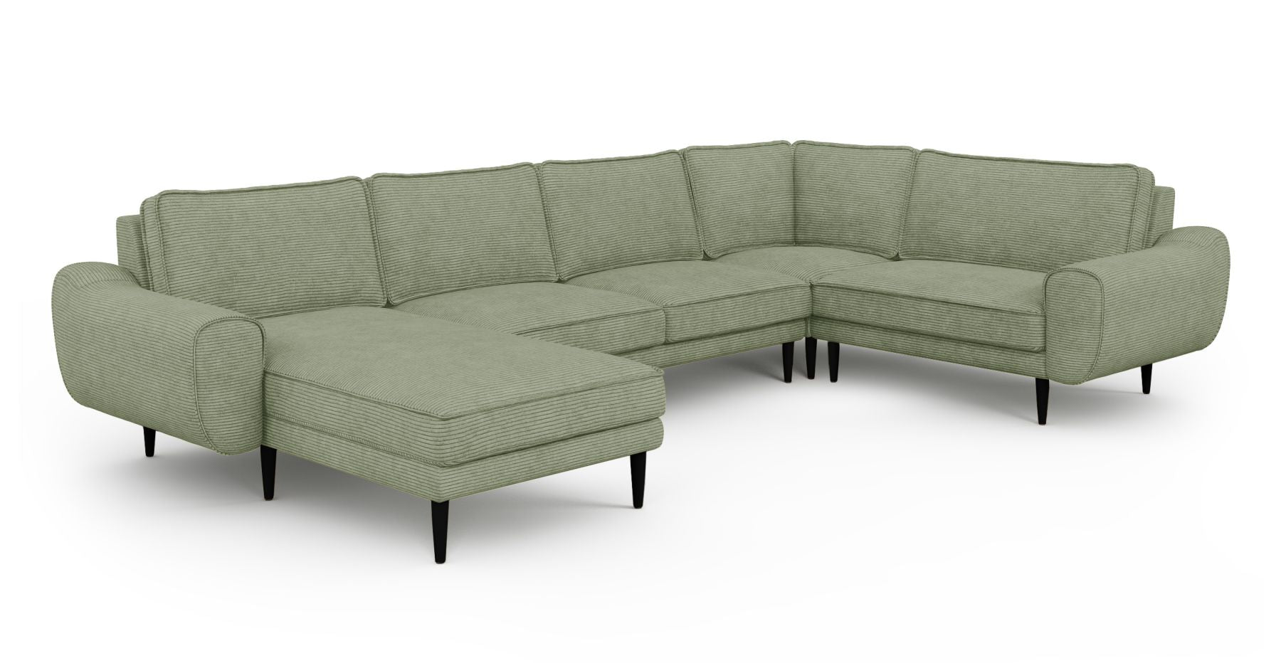 Klem 346 x 210 Köşe Ahşap Ayak - Fitilli Kadife