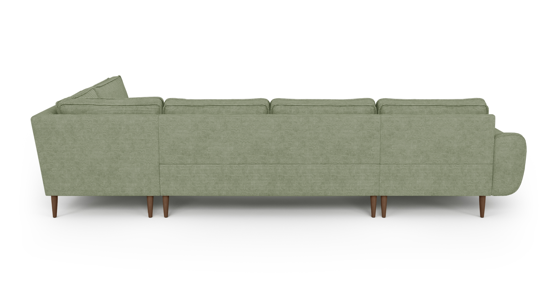 Klem 346 x 210 Köşe Ahşap Ayak - Fitilli Kadife