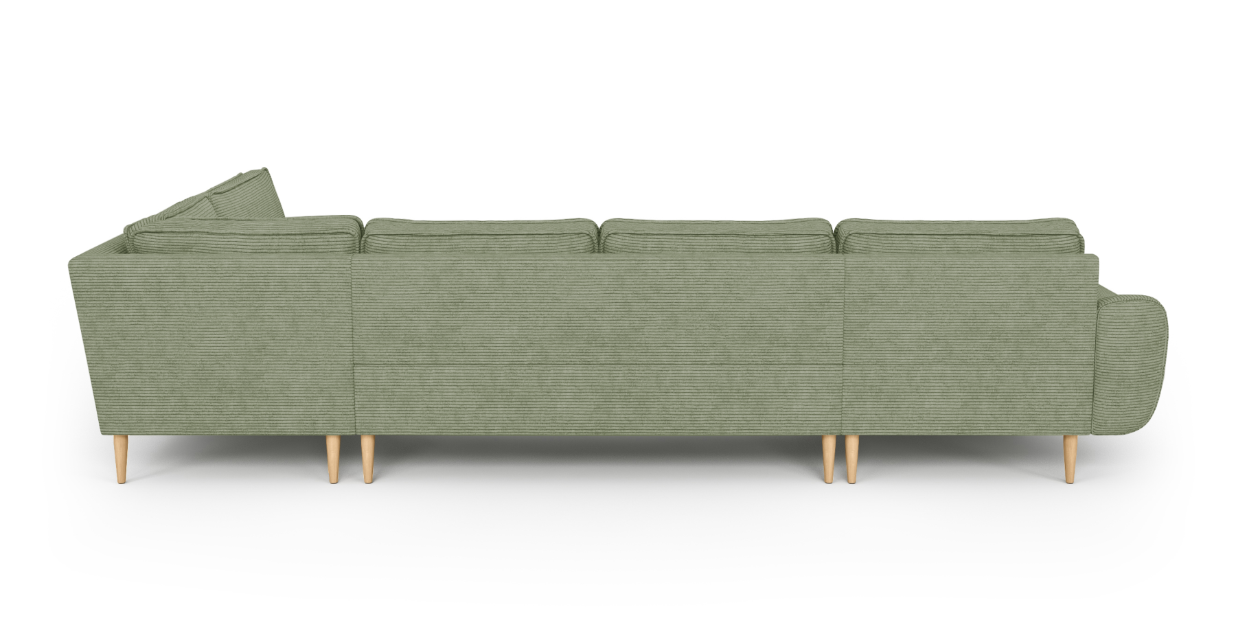 Klem 346 x 210 Köşe Ahşap Ayak - Fitilli Kadife