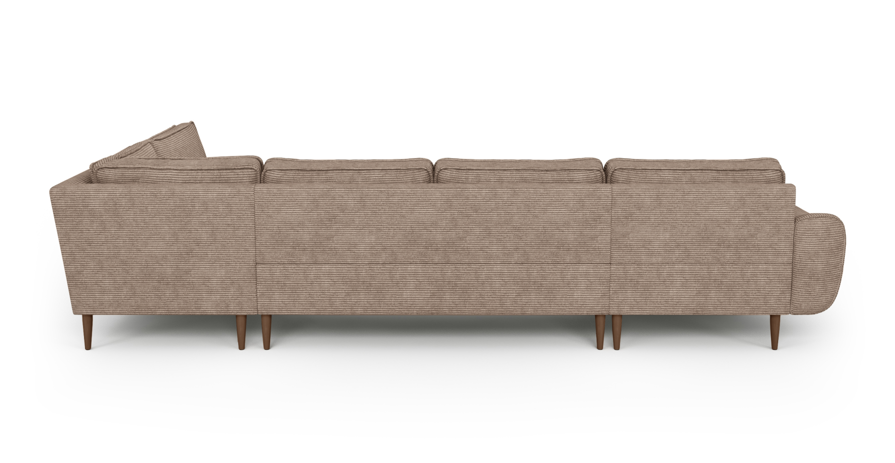 Klem 346 x 210 Köşe Ahşap Ayak - Fitilli Kadife