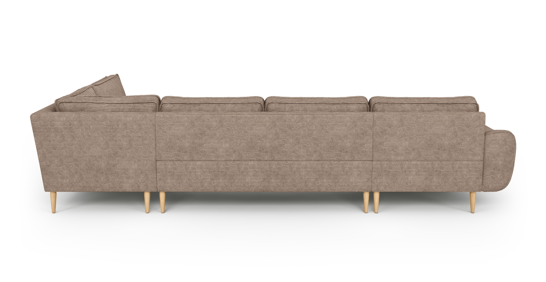 Klem 346 x 210 Köşe Ahşap Ayak - Fitilli Kadife