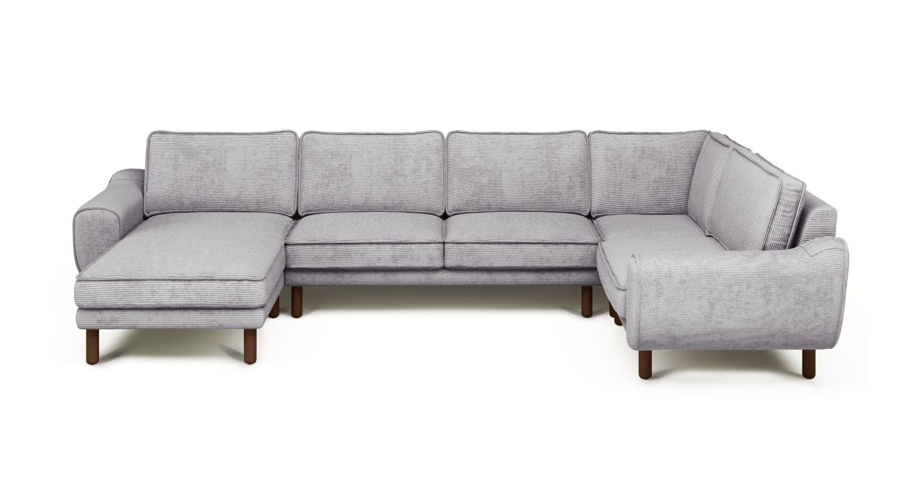 Klem 346 x 210 Köşe Silindir Ahşap Ayak - Fitilli Kadife