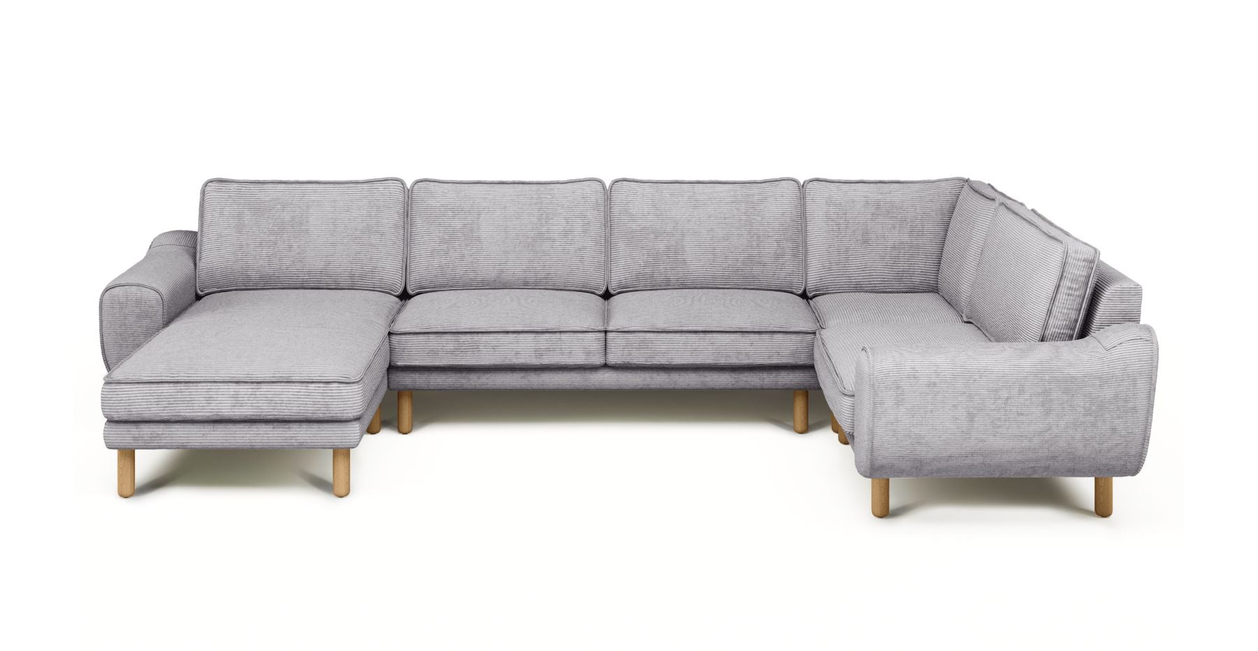 Klem 346 x 210 Köşe Silindir Ahşap Ayak - Fitilli Kadife