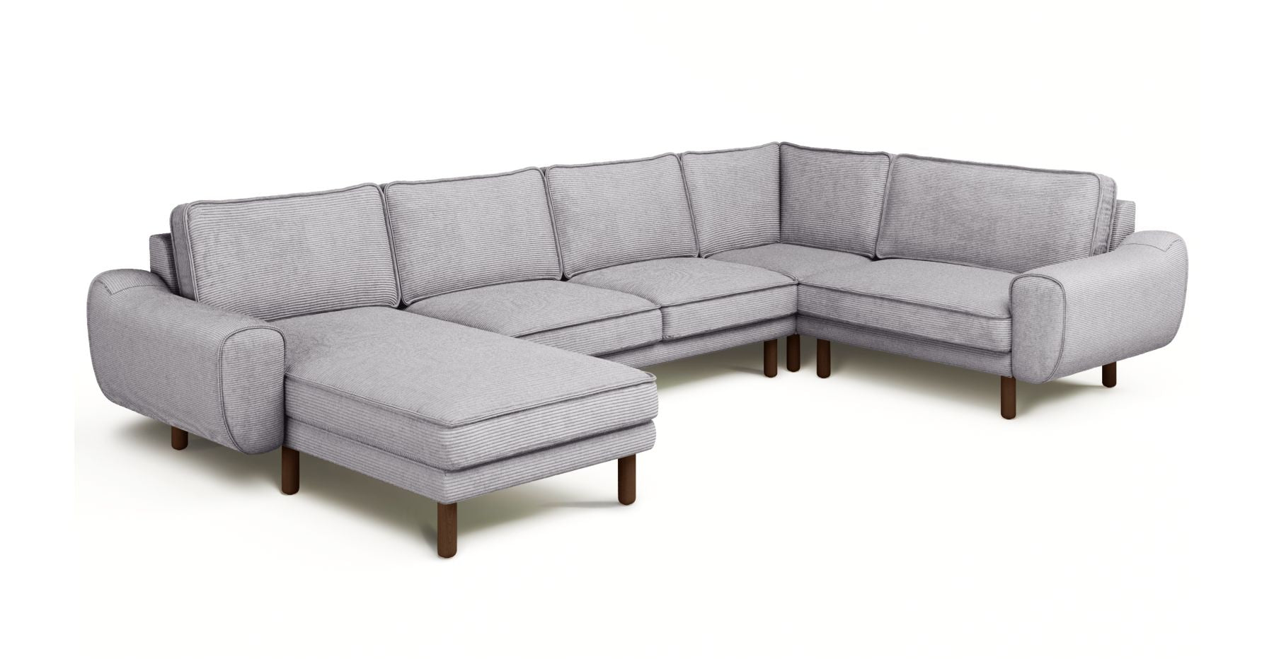 Klem 346 x 210 Köşe Silindir Ahşap Ayak - Fitilli Kadife