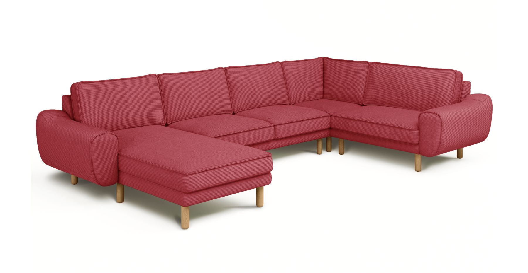 Klem 346 x 210 Köşe Silindir Ahşap Ayak - Fitilli Kadife