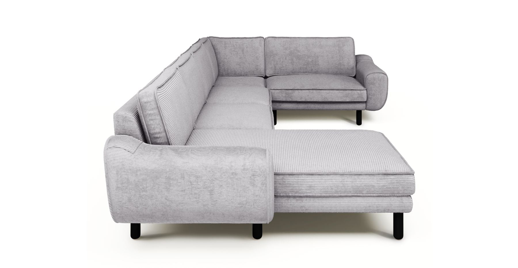 Klem 346 x 210 Köşe Silindir Ahşap Ayak - Fitilli Kadife