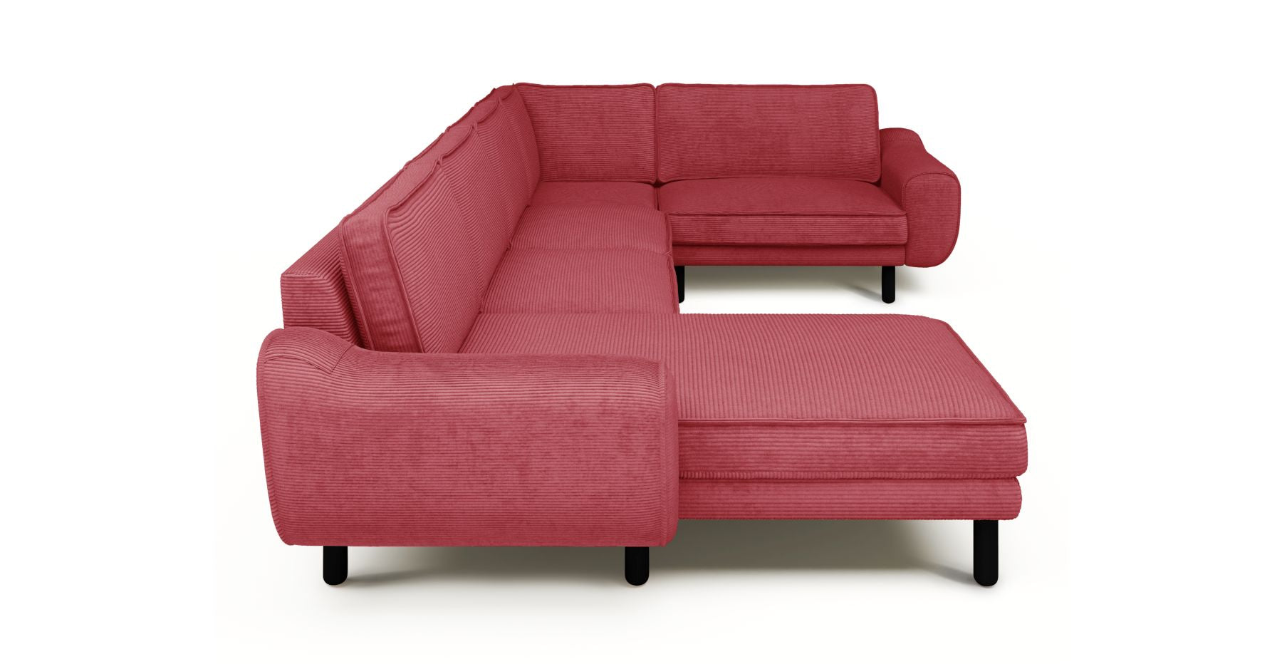 Klem 346 x 210 Köşe Silindir Ahşap Ayak - Fitilli Kadife