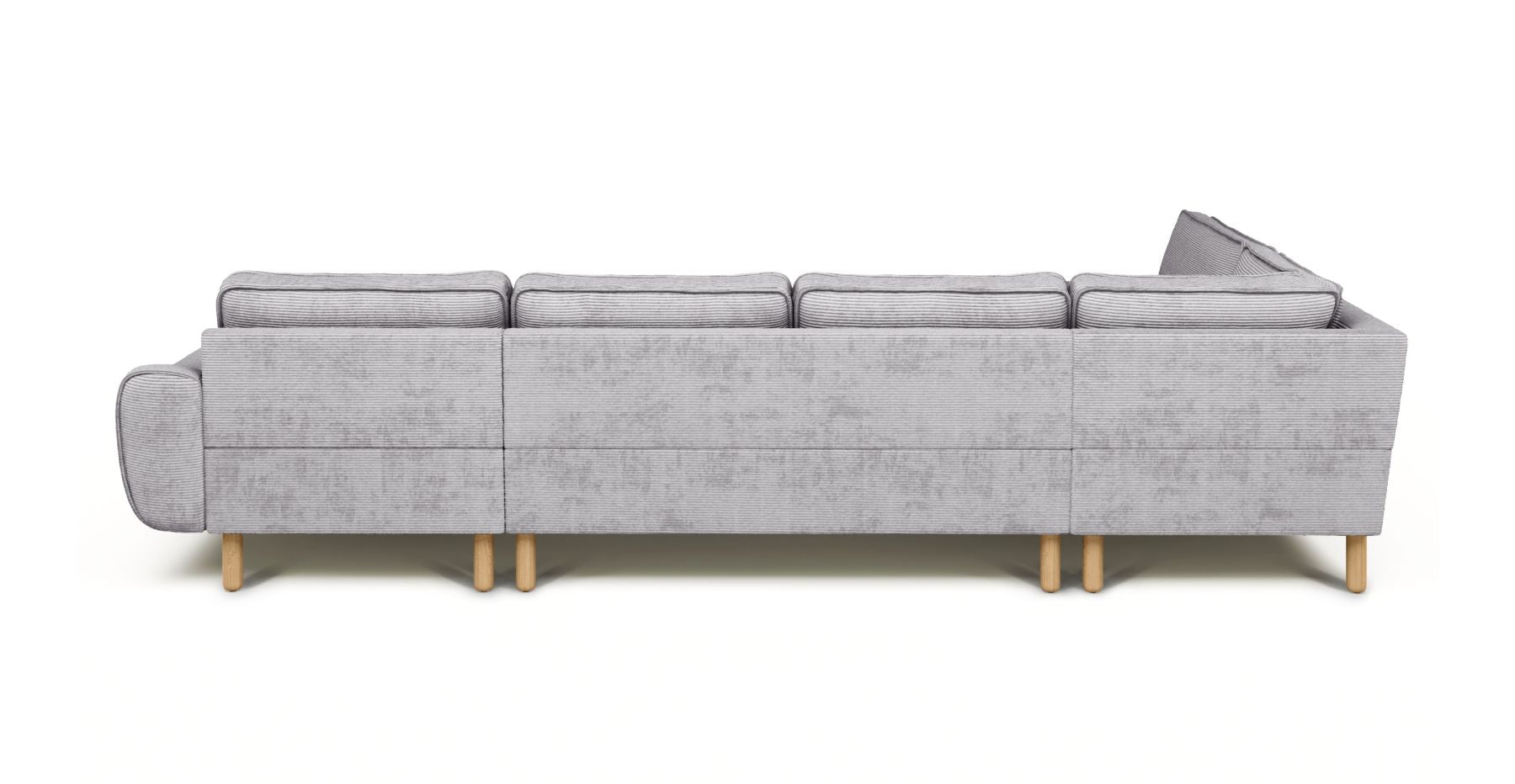 Klem 346 x 210 Köşe Silindir Ahşap Ayak - Fitilli Kadife