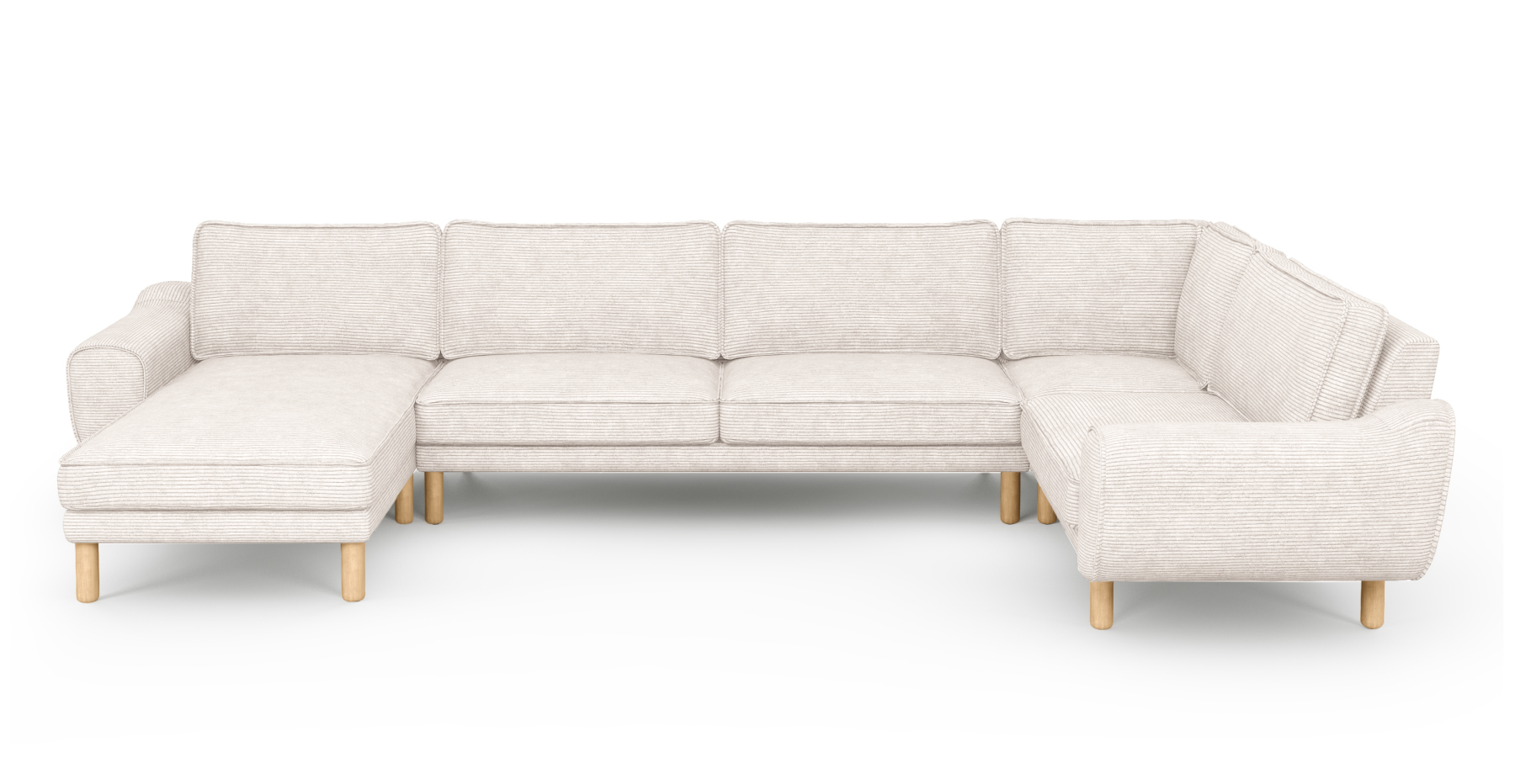 Klem 372 x 210 Köşe Silindir Ahşap Ayak - Fitilli Kadife