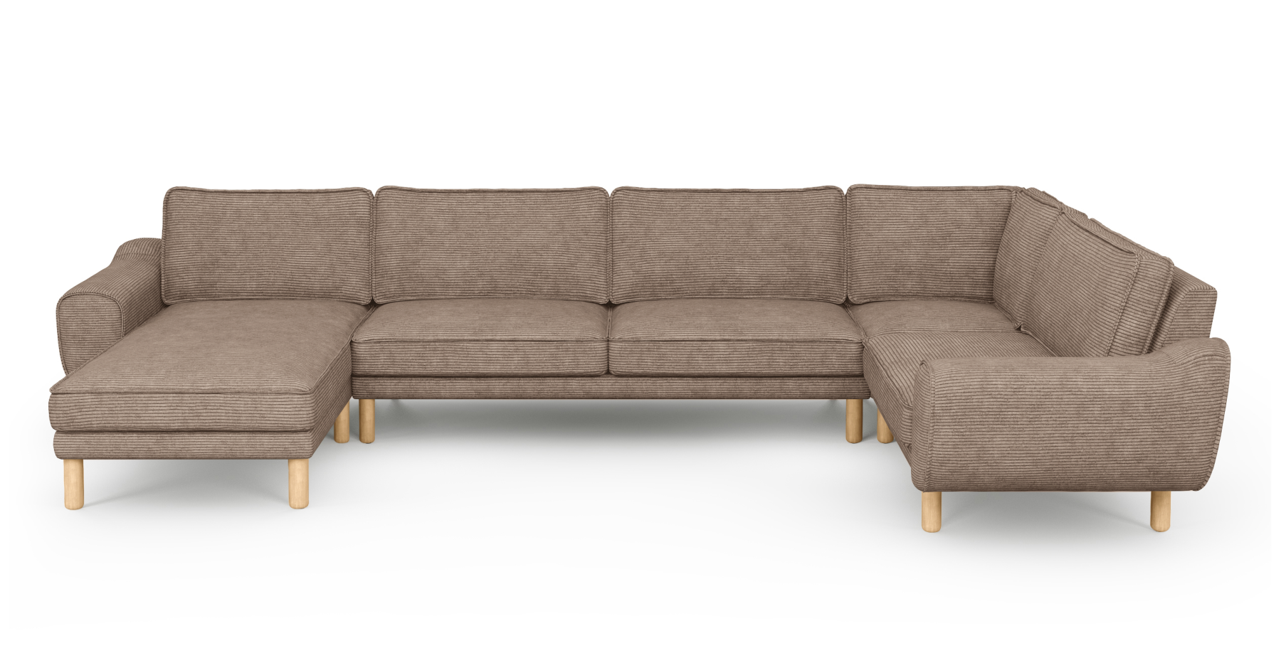 Klem 372 x 210 Köşe Silindir Ahşap Ayak - Fitilli Kadife