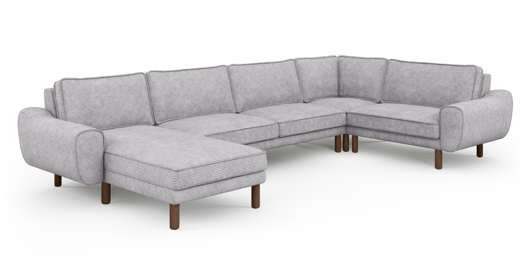 Klem 372 x 210 Köşe Silindir Ahşap Ayak - Fitilli Kadife
