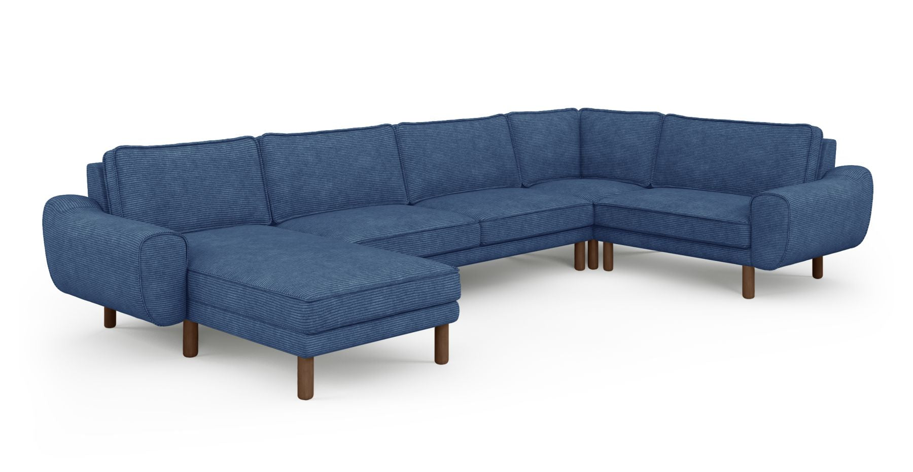 Klem 372 x 210 Köşe Silindir Ahşap Ayak - Fitilli Kadife