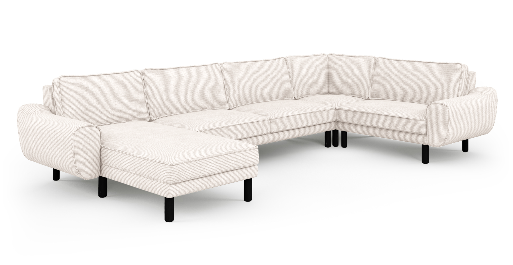 Klem 372 x 210 Köşe Silindir Ahşap Ayak - Fitilli Kadife