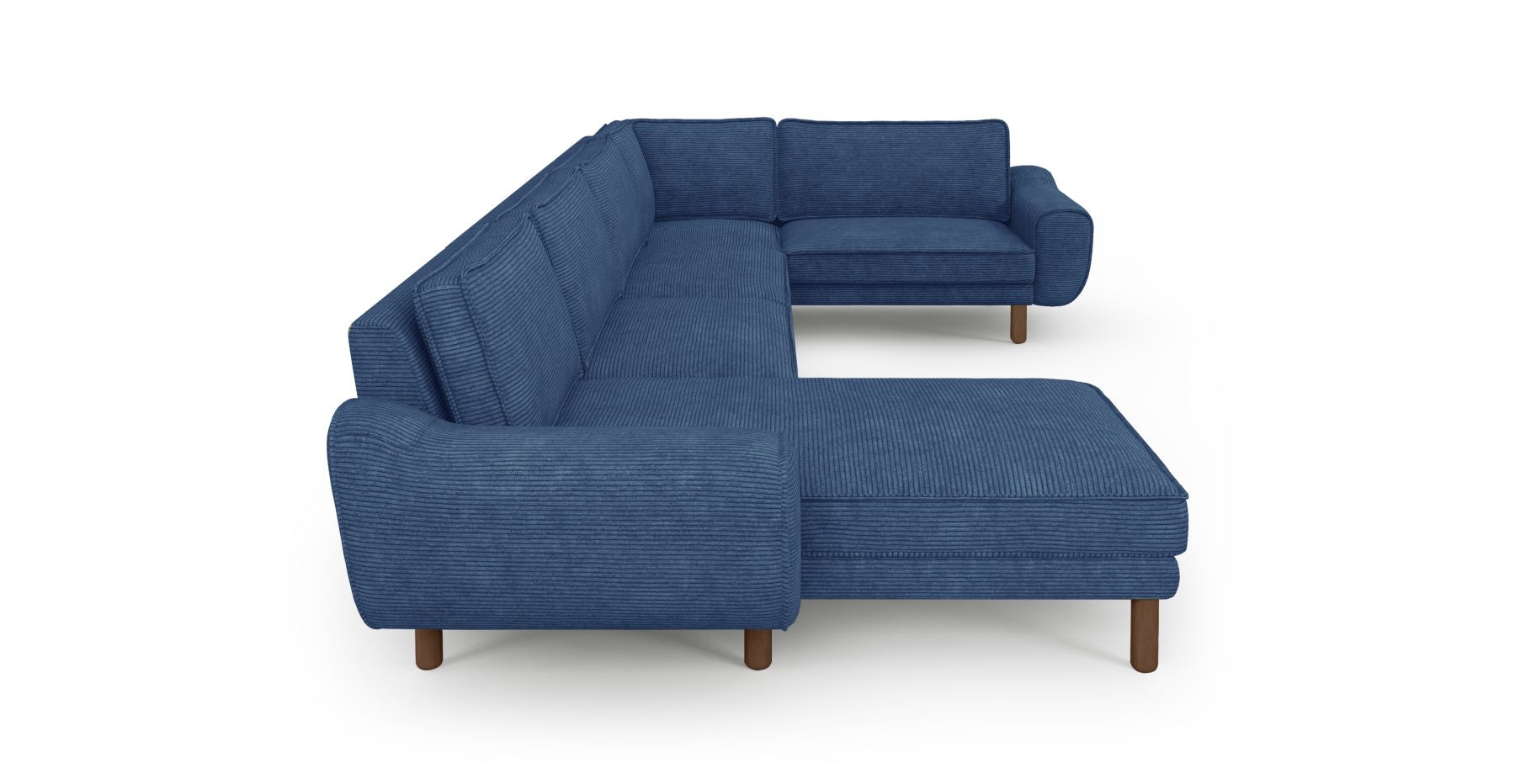 Klem 372 x 210 Köşe Silindir Ahşap Ayak - Fitilli Kadife