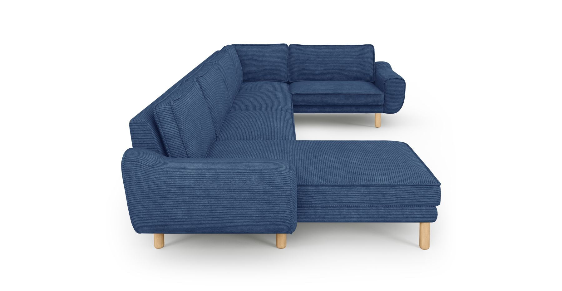 Klem 372 x 210 Köşe Silindir Ahşap Ayak - Fitilli Kadife