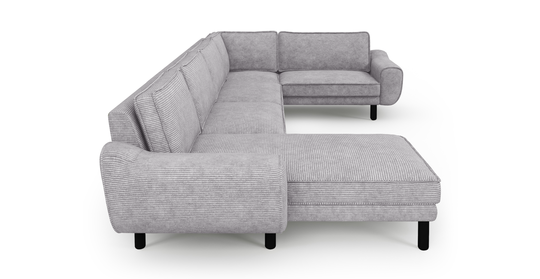 Klem 372 x 210 Köşe Silindir Ahşap Ayak - Fitilli Kadife