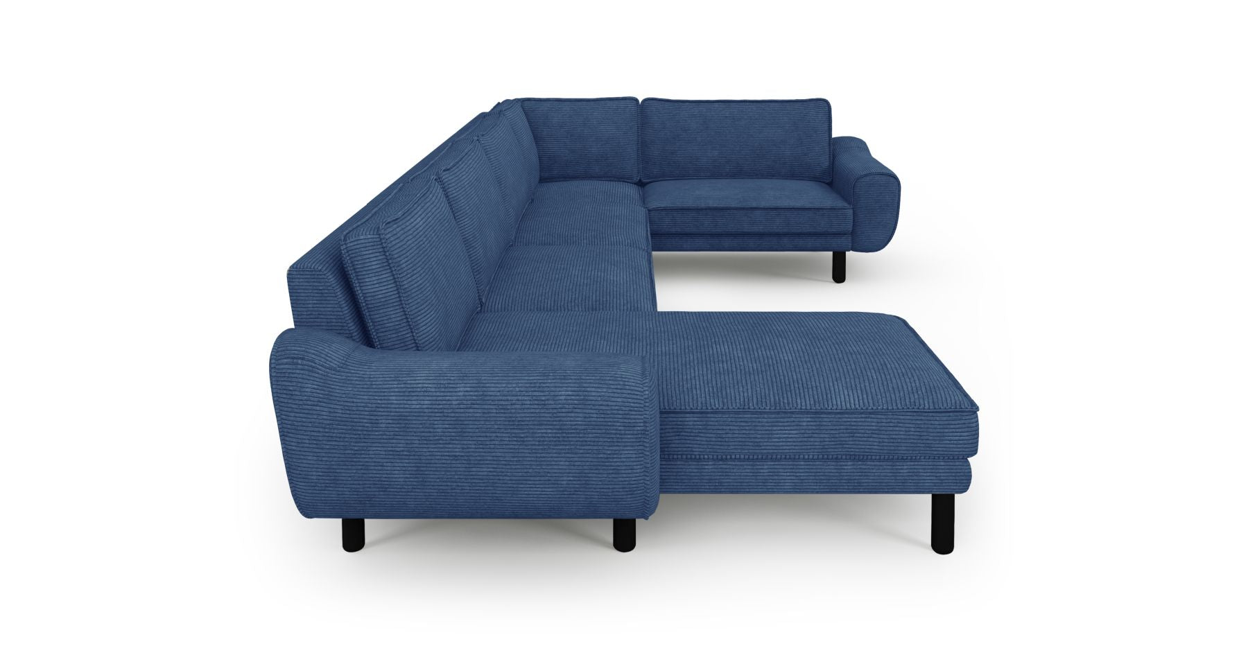 Klem 372 x 210 Köşe Silindir Ahşap Ayak - Fitilli Kadife