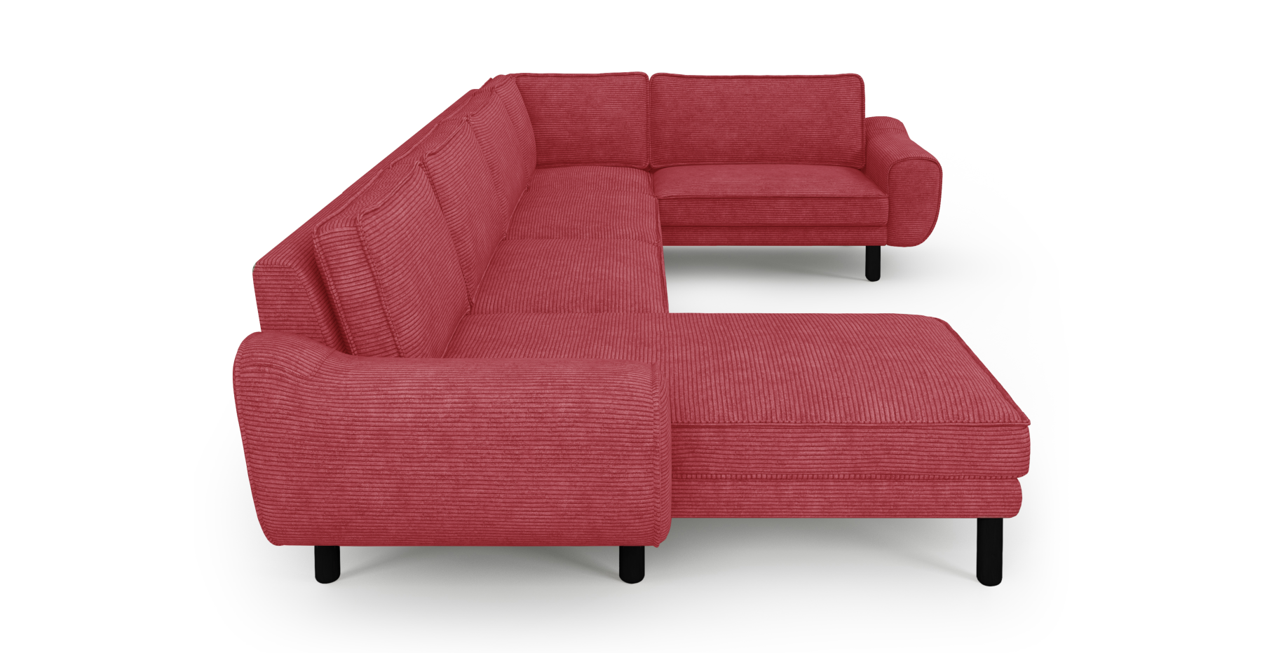 Klem 372 x 210 Köşe Silindir Ahşap Ayak - Fitilli Kadife