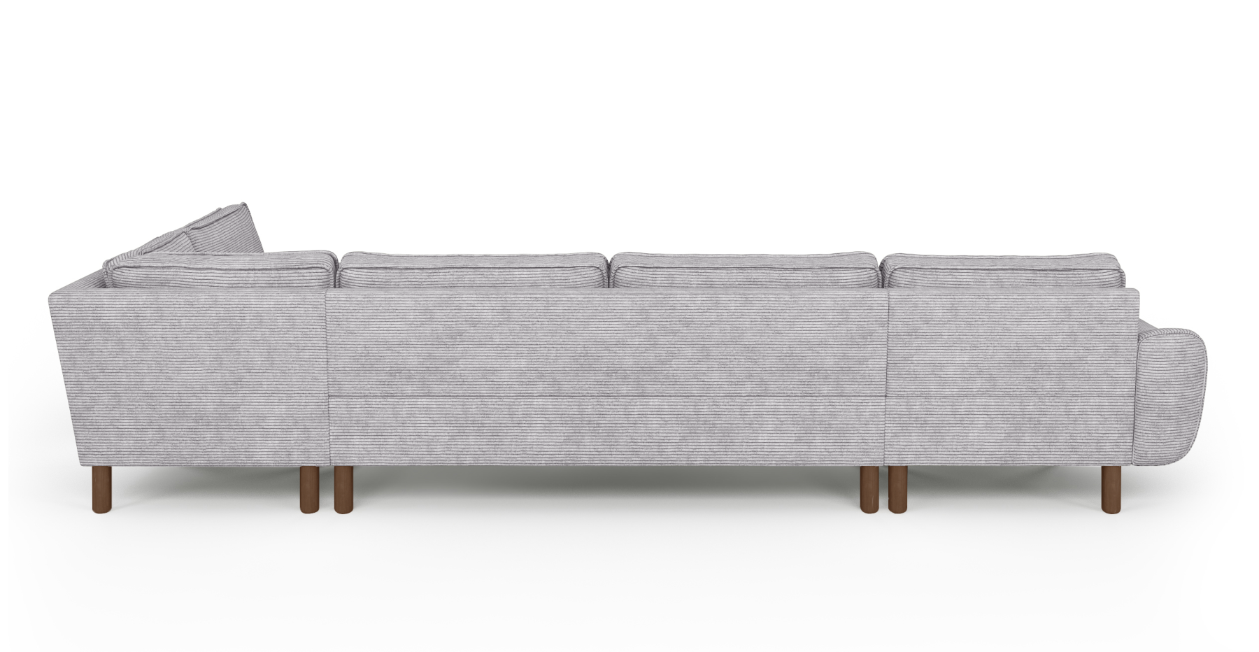 Klem 372 x 210 Köşe Silindir Ahşap Ayak - Fitilli Kadife