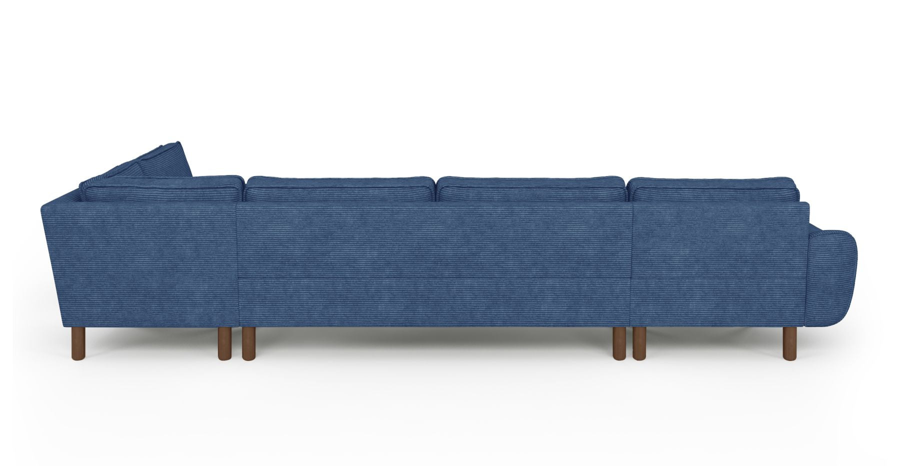 Klem 372 x 210 Köşe Silindir Ahşap Ayak - Fitilli Kadife