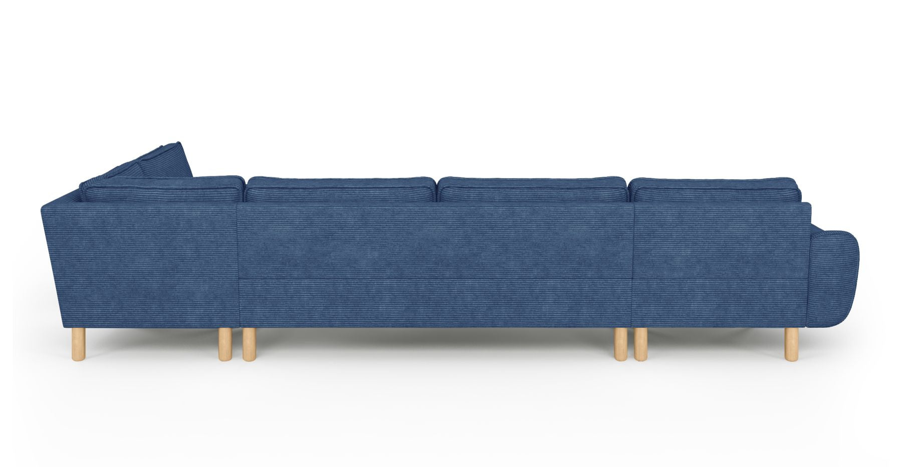 Klem 372 x 210 Köşe Silindir Ahşap Ayak - Fitilli Kadife